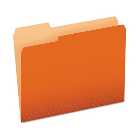 Tops Business Forms Pendaflex, COLORED FILE FOLDERS, 1/3-CUT TABS, LETTER SIZE, ORANGE/LIGHT ORANGE, 100PK 15213ORA